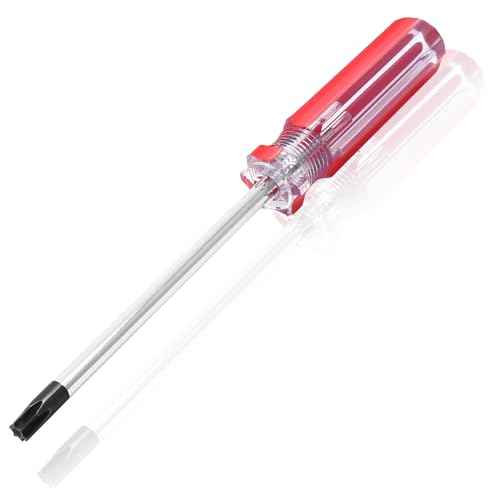 T30 Torx Security Screwdriver with Magnetic Tip Plastic Grip, Torx Screwdriver for Computer Repairing, Home Appliances(Red, 185mm/ 7.3")