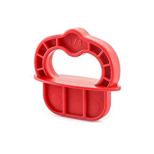 QWORK Deck Board Jig, 12 Pcs 1/4" Gap Deck Board Spacer Rings for Pressure Treated, Composite, PVC, Plank