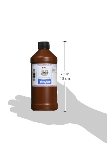 Taylor Technologies R-0871-E FAS-DPD Titrating Reagent, 16 oz, Liquid
