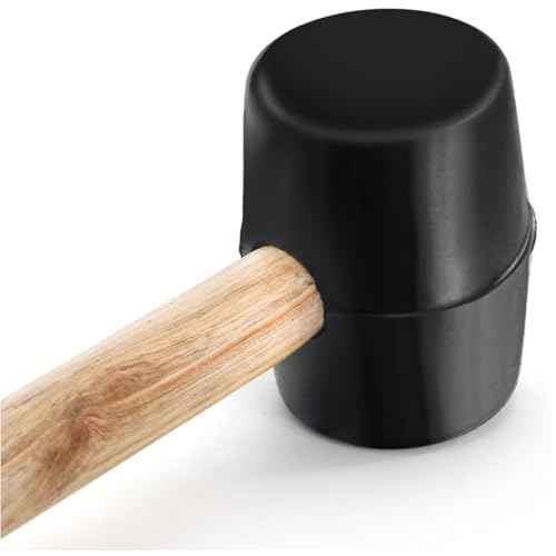 Peohud 12 Pack Rubber Mallet, 7 Oz Small Rubber Hammer with Wood Handle for Flooring, Camping, Tent Stakes, Woodworking, DIY Jewelry, Soft Blow Tasks without Damage
