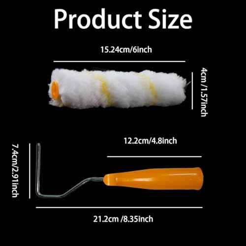 10pcs 6-inch Nap Shedless Microfiber Paint Roller Covers for House Painting, Furniture Cabinets, Graining, Knurling, Art Supplies, and DIY Projects