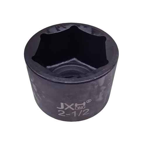 1" Drive 2-1/2" Impact Socket, 6-Point, Heat Treated Cr-V Alloy Steel
