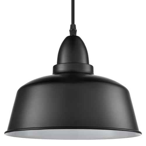 Plug in Pendant Light, Farmhouse Hanging Lights with Plug in Cord, Pulley Hanging Lamp, Black Industrial Pendant Lights Fixture for Kitchen Island, Bedroom, Dining Room, Living Room, Office