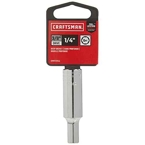 CRAFTSMAN Deep Socket, SAE, 3/8-Inch Drive, 1/4-Inch, 6-Point (CMMT23144)