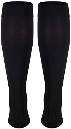 NuVein Medical Compression Stockings, 20-30 mmHg Support for Women & Men, Knee Length, Closed Toe, Black, Small