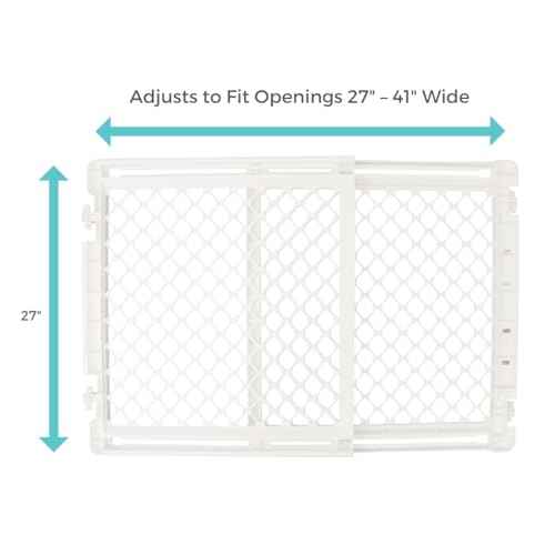 Toddleroo by North States - Stairway Secure Baby Gate: Plastic Baby Gate for Stairs & Doorways - Adjustable Indoor Safety Gate - Made in USA - 27 to 41 Inches Wide - 27 Inches Tall - Ivory