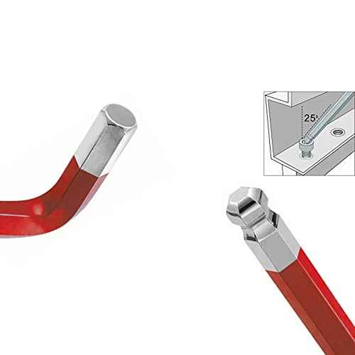 6mm Ball End Hex Key Allen Wrench,Internal Hexagonal Wrench, L Shaped Long Arm S2 Steel Repairing Tool£¬Red