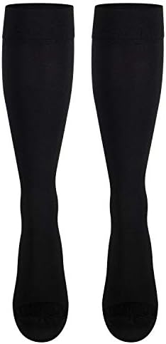 NuVein Medical Compression Stockings, 20-30 mmHg Support for Women & Men, Knee Length, Closed Toe, Black, Small