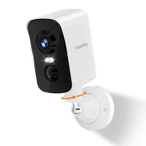 fanxiang 2K Wireless Security Camera Outdoor Rechargeable Battery Camera WiFi, 300¡Æ Pan Rotating, AI Motion Detection, PIR, Color Night Vision, Spotlight, Siren, Two-Way Talk, IP65, SD/Cloud Storage