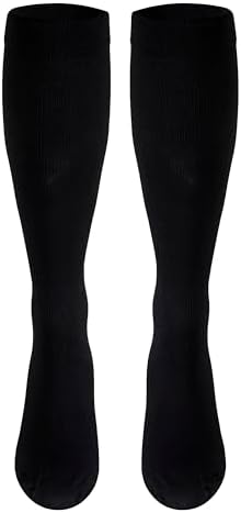 Truform Women's 15-20 mmHg Medical Compression Socks, Moderate Support Soft Stretch Comfort Microfiber, Knee High, Closed Toe, Black, Small