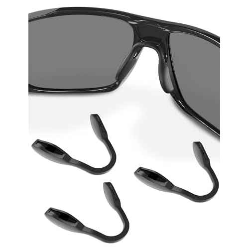 Silicone Replacement Nose Piece Nose Pads for Oakley Split Shot OO9416 Split Time OO4129 Targetline OO9397 Crossrange Patch R XL OO9361 OO9360 OO9359 Sunglasses, 3 Pairs, Black Regular Fit