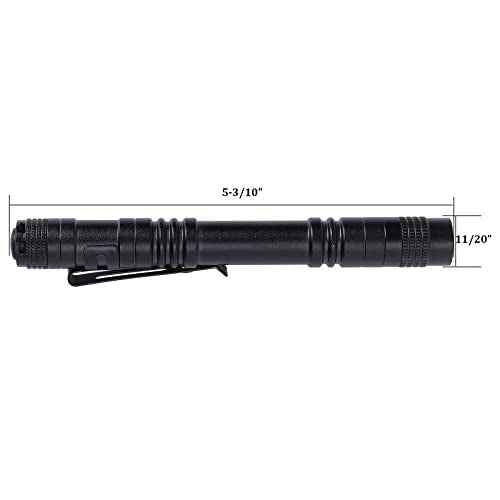 LED Pen Flashlight, 6Pcs Pocket Flashlights Super Bright Slim Pen Light with Clip Waterproof Penlight for Inspection, Repair, Emergency Powered by 2*AAA Battery (not Included)