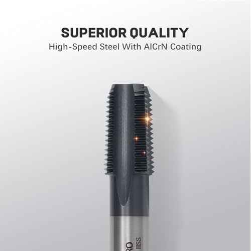 1/8¡±-27 NPT Pipe Tap, High-Speed Steel Thread Tap with AD+ Coating, Heavy-Duty Threading Tool for Stainless Steel, Brass, PVC, Metal