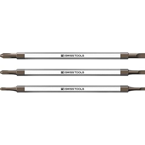 PB Swiss Tools Small Screwdriver Pocket Tool PB 169.V02 CN | 100% Swiss Made | with Slim Handle and 3 Reversible Blades for Slotted, Pentalobe and Phillips Screws