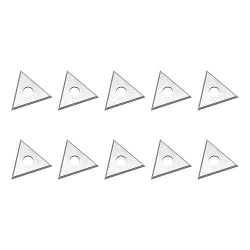 Paint Scraper Carbide Blades Double-Edged Reversible Replacement Blade (1" Triple-Edge Triangle) By LU&MN