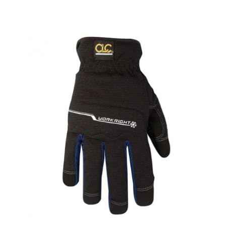 Custom LeathercraftL123L Workright Cold Weather Insulation Flex Grip Work Gloves, Shrink Resistant, Improved Dexterity, Tough, Stretchable, Excellent Grip , Black , Large