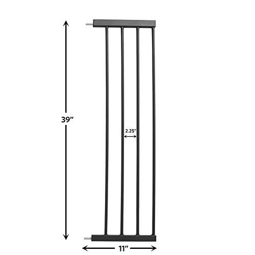 MidWest Homes for Pets 11" Wide Extension for 39" High Night Safety Glow Frame, Graphite