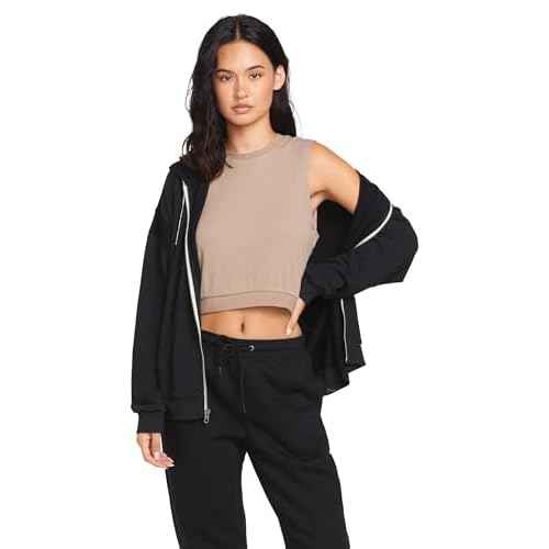 Volcom Women's Lived in Lounge Frenchie Hoodie Zip Fleece Sweatshirt