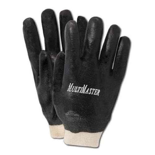 MAGID MultiMaster Rough Finish Vinyl Coated PVC Work Gloves, 12 Pairs, Size 9/Large (T1070R)