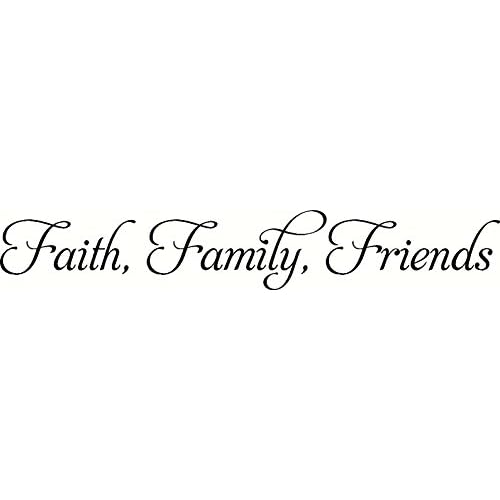 Faith Family Friends, Bible Verse Wall Decal, Our Inspirational Christian Scripture Wall Arts Are Made in the Usa.