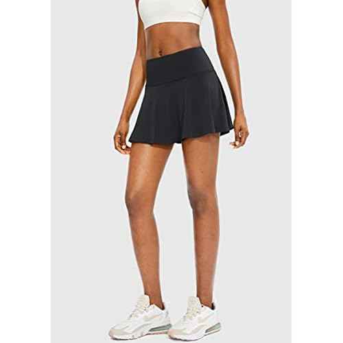 SANTINY Pleated Tennis Skirt for Women with 4 Pockets Women's High Waisted Athletic Golf Skorts Skirts for Running Casual