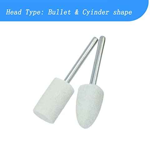 Luo ke 20 Pieces Compressed Wool Polishing Wheels Wool Felt Grinding Bits Buffing Tips with 1/8" Mandrel for Rotary Tool(Sanding Diameter : 4mm / 6mm / 8mm / 10mm / 12 mm)