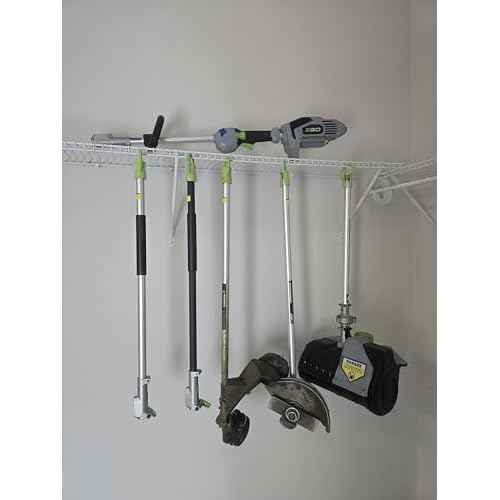 DAULT American-Made Heavy Duty Garage Storage Hooks for EGO Power Multihead System | Updated Version with New Dust Shield | Tool Organizer Hanger | Set of 3 | Made in U.S.A (Patented)