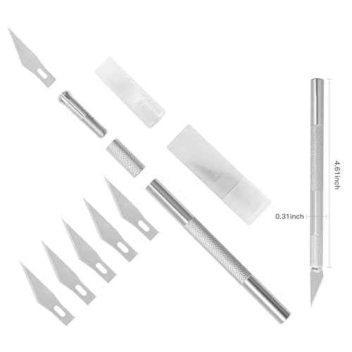 CiCiwind Wallpaper Smoothing Tool Set for Peel and Stick Wallpaper include Red Scraper Blue Felt Scrape Red Tape Measure Knife with 5 Replacement Blades