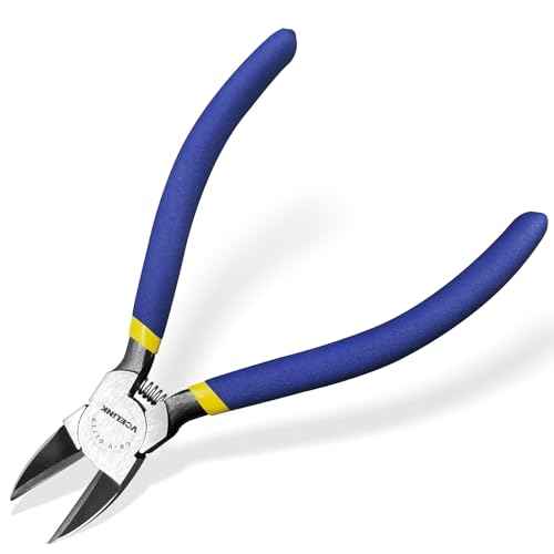 VCELINK Wire Cutter, 6-inch Side Cutter, CR-V Small Flush Cutter, Professional Small Wire Cutter with Spring-loaded for Artificial Flowers, Floral, Jewellery Making, and DIY Model Making