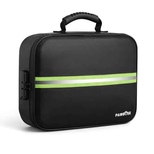 Fireproof Document Bag with Lock, Upgraded Fireproof, Heat Insulated & Waterproof Box for Document,Portable Storage for Home and Travel, Suitable for Document and Laptop
