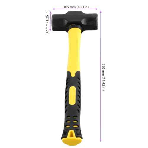 3 PCS 2lbs Sledge Hammers with Shock Absorption Handles, Solid Stoning Hammers, High Impact Tool Hammers for Dismantling, Fixing, Knocking