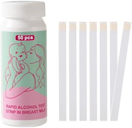 50 Pcs Alcohol Test Strips for Breastmilk Home Kit for Nursing Postpartum Mothers Gifts Breast Milk Breastfeeding Supplies Essentials Fast Easy High Sensitivity for Breast Feeding Moms