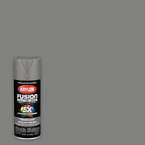 Krylon Fusion All-In-One, Matte, Vintage Gray, 12 oz