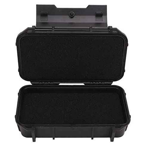 VGEBY Hard Carry Tool Case Safety Instrument Tool Box ABS Plastic Storage Toolbox for Outdoor Camping (Double-Layer Compartment, Black)