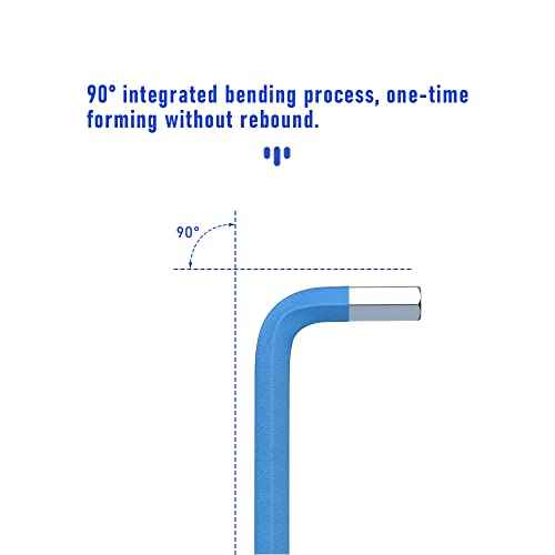 4 PCS 3mm Ball End Hex Key Allen Wrench,Internal Hexagonal Wrench, L Shaped Long Arm S2 Steel Repairing Tool£¬Pale Blue