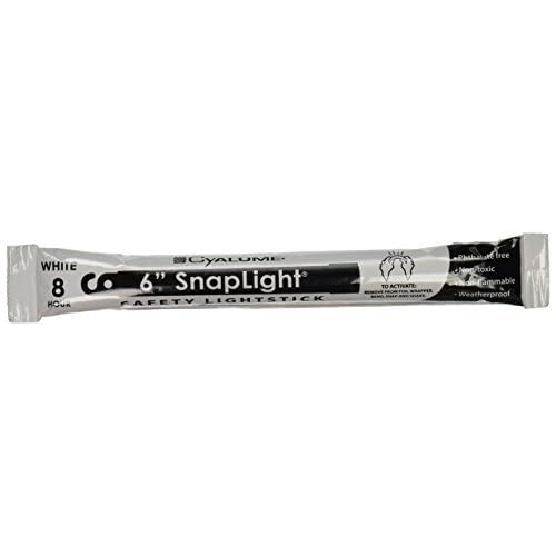 Cyalume White Emergency Glow Sticks - Premium 6¡± SnapLight Survival Glow Sticks with 8 Hour Duration for Use as Emergency Flares and Hiking Safety Gear (Bulk Pack of 20 Safety Glow Sticks)