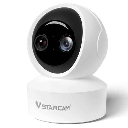 VSTARCAM Security Camera Indoor, Dual Cameras, 2K QHD Security Camera with 10¡¿ Zoom, 360¡Æ Camera, Baby Monitor, Pet Camera, Human/Pet Detection, AI Tracking, 2.4G Wi-Fi, 2-Way Audio, Plug in