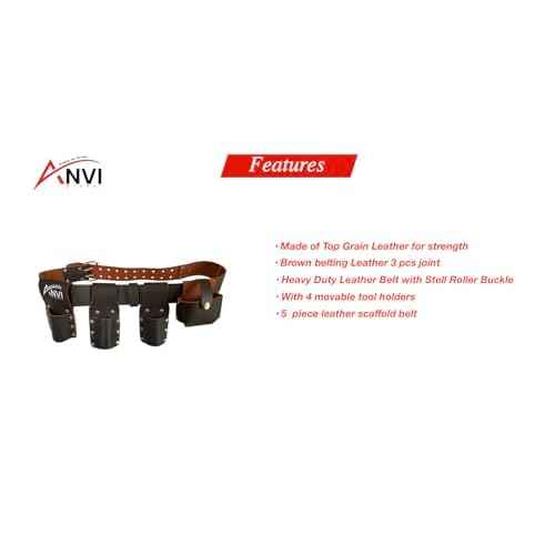 Scaffolding Belt | 5-Piece Top Grain Leather Scaffold Belt | scaffold tool belt | scaffolding tool belt