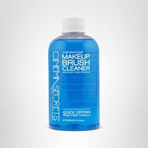 Cinema Secrets Original Blue Vanilla Makeup Brush Cleaner Solution - Professional Cleanser for Makeup Brushes - Quick-Drying, Rinse-Free Formula - Removes Stubborn Waterproof Make Up (8 fl oz)