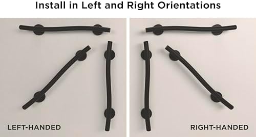 HEALTHCRAFT (2X Pack) Wave Decorative Grab Bars, ADA Compliant Bathroom Safety Bars for Seniors, Wall-Mounted, Supports Up to 500 lbs (Left & Right) (Matte Black, 24 Inch)