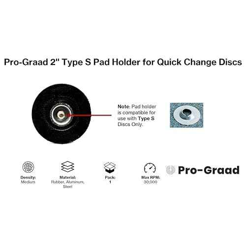 2" Type S Pad Holder for Quick Change Discs, 1/4" Shank, Type II, TS, S-Type Holder Quick Change Mandrel, for Die Grinder, Grinding Polishing Paint Removal Sanding and Conditioning Discs