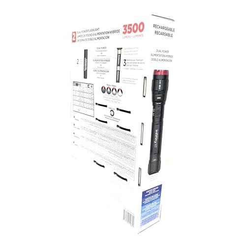 Infinity X1 3500 Lumen Dual Power Flashlight 2-Pack ? High-Performance LED, Rechargeable or Alkaline Powered, 4 Light Modes, USB-C Charging, Includes Batteries and Cables