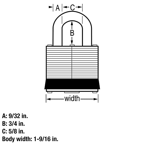 Master Lock 3SSQ Stainless Steel Outdoor Padlock with Key, 4 Pack Keyed-Alike