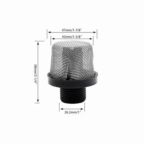 1pcs 288716 3/4-Inch Inlet Strainer Thread &5pcs 288749 Airless Spray Gun Filter Combination fits Airless Paint Sprayers Gun