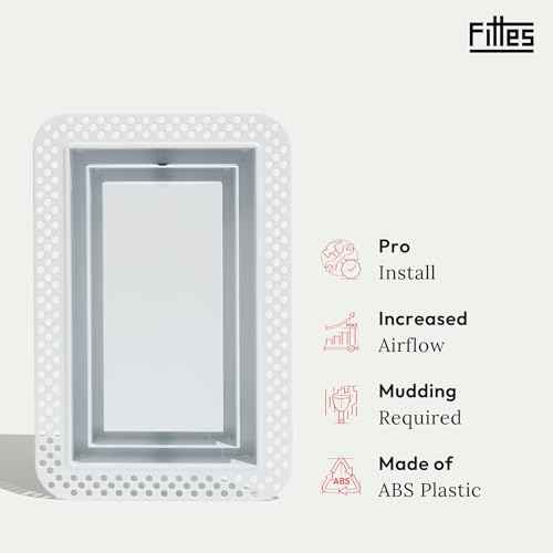 Fittes Flush Wall Vent [Lite+] - 6"x10" - Cotton White - 1 Pack