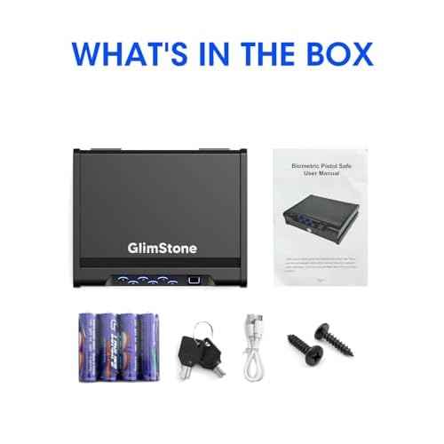 Gun Safe, Biometric Gun Safe for Pistols, Easy Edition, 3 Ways Quick Access With Fingerprint/Digital Keypad/Key, Smart Handgun Safe for Home Bedside Nightstand Car