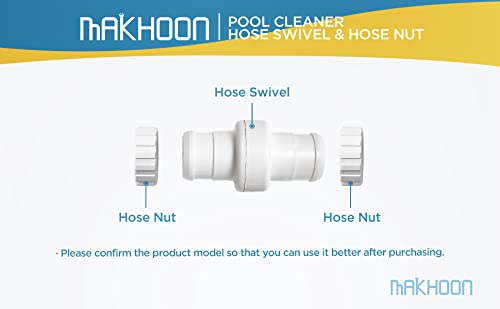 Makhoon Pool Cleaner Hose Swivel & Nut Combo Replacement Kit for Polaris Zodiac 360 (3 Pack)