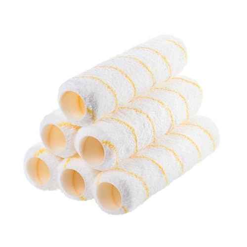 Bates- Paint Roller Covers, 9" x 3/8", 6 Pack, Yellow Stripes, Covers for Paint Rollers 9 Inch, 9 Inch Paint Roller Covers, Paint Roller Cover, Paint Roller Covers 9 Inch, Large Paint Roller Covers
