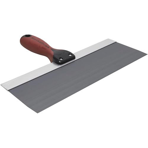 MARSHALLTOWN DuraSoft II Taping Knife, 12 Inch Blue Steel Blade, For Drywall Finishing, 4512D