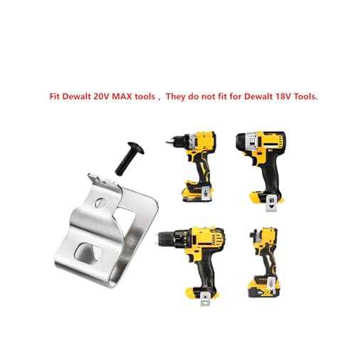 N268241 N086039 Belt Clips Dewalt 304 Stainless Steel Drill Clips Tool Hooks for Dewalt 20V Power Tools, Compatible with DCD980, DCD985, DCD980L2, DCD985L2£¨10-pcs)